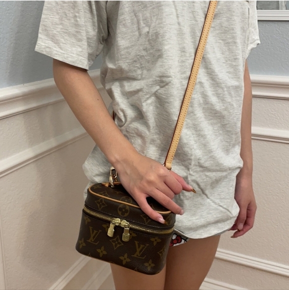 Louis Vuitton monogram,  Nano Nice accessory/ crossbody bag. - Picture 2 of 10